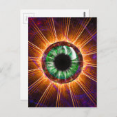 Carte Postale L'art fractal des yeux de Tesla (Devant / Derrière)