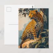Carte Postale L'art léopard vintage (Devant / Derrière)
