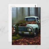 Carte Postale L'Art numérique de camion abandonné (Devant / Derrière)