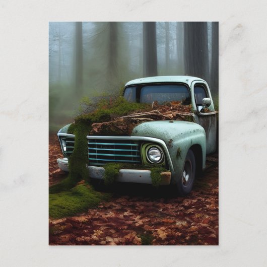 Carte Postale L'Art numérique de camion abandonné (Devant)