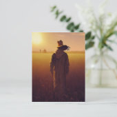 Carte Postale L'Art numérique de l'épouvantail solitaire (Debout devant)