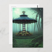 Carte Postale L'Art numérique du carrousel abandonné (Devant / Derrière)