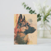 Carte Postale L'art Vintage berger allemand (Debout devant)