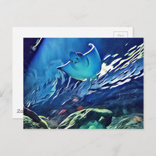 Carte Postale L'artiste cool sous-terrain de Stingray (Devant / Derrière)