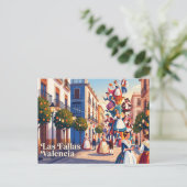 Carte Postale Las Fallas Valence Espagne (Debout devant)