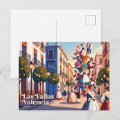 Carte Postale Las Fallas Valence Espagne (Devant / Derrière)
