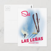Carte Postale las leñas ski argentin (Devant / Derrière)