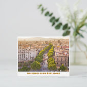 Carte Postale Las Ramblas Barcelone Espagne Moderne (Debout devant)