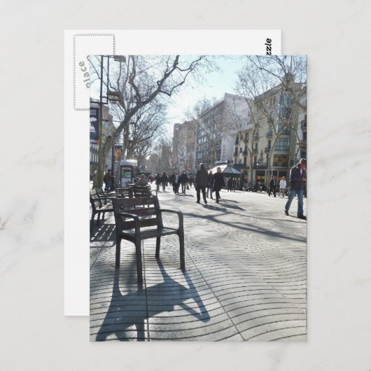 Carte Postale Las Ramblas de Barcelone (Devant / Derrière)