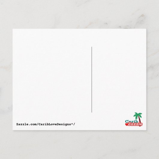 Carte Postale Las Tortugas Sister Islands Est. 1503 RUSTIQUE (Dos)