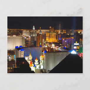 Carte Postale Las Vegas, heure de la nuit