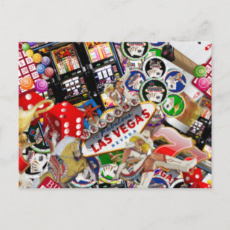 Carte Postale Las Vegas Icons ~ Gamblers Delight