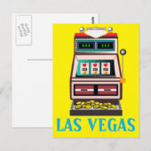 Carte Postale LAS VEGAS machine à sous Travel Postcard (Devant / Derrière)