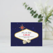 Carte Postale Las Vegas Marquee Enregistrer la date (Debout devant)