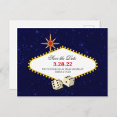 Carte Postale Las Vegas Marquee Enregistrer la date (Devant / Derrière)