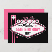 Carte Postale Las Vegas Merci rose (Devant / Derrière)