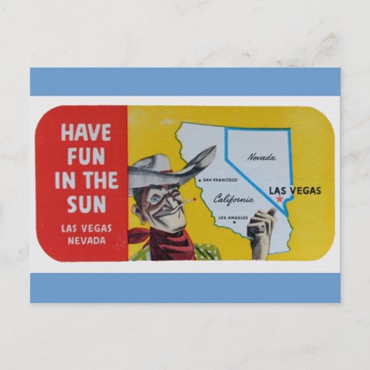 Carte Postale Las Vegas Navada Vintage voyage Design (Devant)