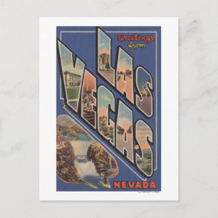 Carte Postale Las Vegas, Nevada - Grandes Lettres Scènes 2