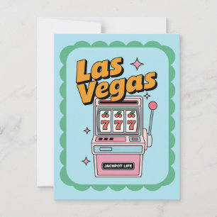 Carte Postale Las Vegas Nevada USA Machine à Sous Jackpot