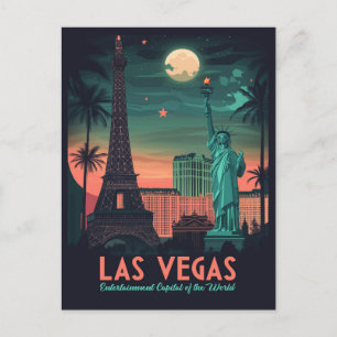 Carte Postale Las Vegas Nevada - Vue urbaine vintage