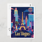 Carte Postale Las Vegas - Sin City After Dark Enregistrer la dat (Devant / Derrière)