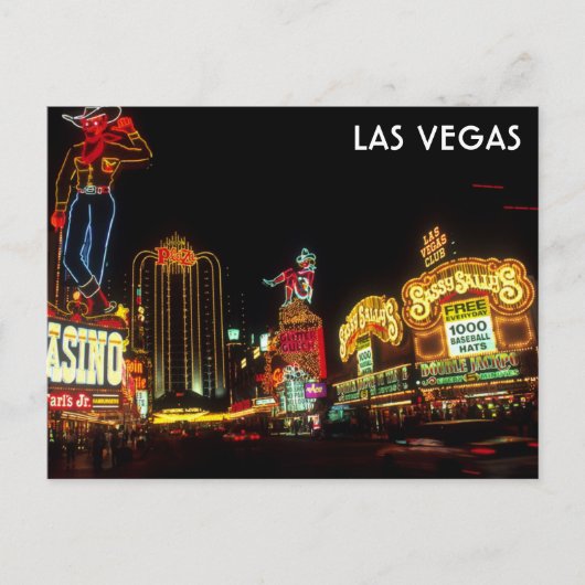 Carte Postale Las Vegas Strip at Night Casino Neon Lights (Devant)