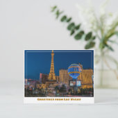 Carte Postale Las Vegas Strip Lights à la nuit (Debout devant)