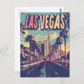 Carte Postale Las Vegas Vintage Art (Devant / Derrière)