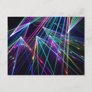 Carte Postale Laser lumières concert ou club de musique