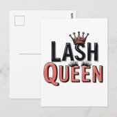 Carte Postale Lash Queen Funny Oye Lashes Se Comforment (Devant / Derrière)