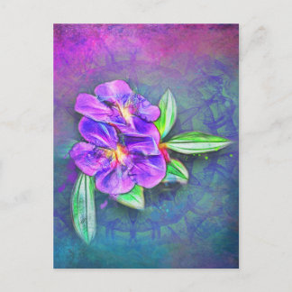 Carte Postale lasiandra abstraite sur kaléidoscope texturé