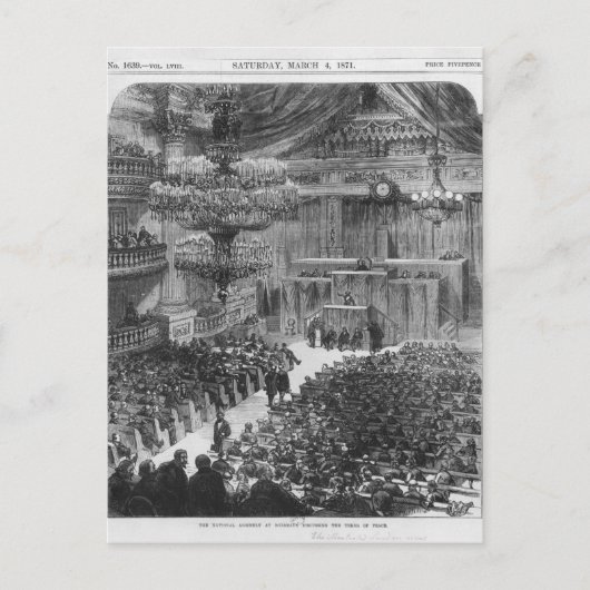 Carte Postale L'Assemblée nationale à Bordeaux (Devant)
