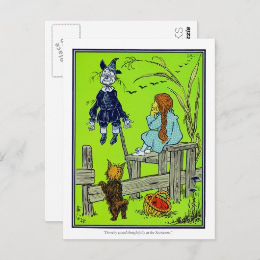 Carte Postale L'Assistant D'Oz : Dorothy A Regardé Avec Réflexio (Devant / Derrière)