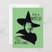 Carte Postale L'Assistant D'Oz™ | Je suis une sorcière (Devant / Derrière)
