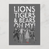 Carte Postale L'Assistant D'Oz™ | Lions Tigers & Ours Oh My! (Devant)