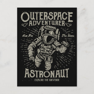 Carte Postale L'Astronaut, Aventurier De L'Espace Extérieur, Vis