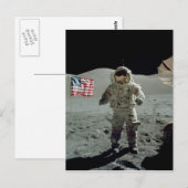 Carte Postale L'astronaute Apollo 17 dans la vallée du Littrow T (Devant / Derrière)