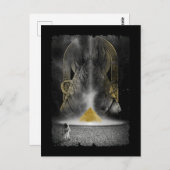 Carte Postale L'astronaute de la lune, Pyramide égyptienne Anubi (Devant / Derrière)