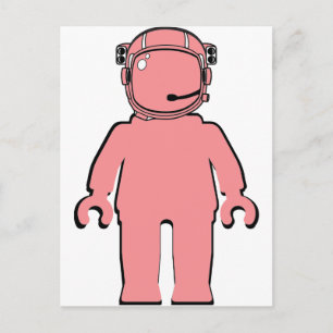 Carte Postale L'astronaute de style banksy Minifig