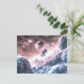 Carte Postale L'astronaute en saut (Debout devant)