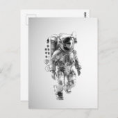 Carte Postale L'astronaute futusristique (Devant / Derrière)
