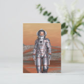 Carte Postale L'astronaute Mars - Space Explorer sur la planète (Debout devant)