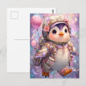 Carte Postale L'astronaute Penguin (Devant / Derrière)