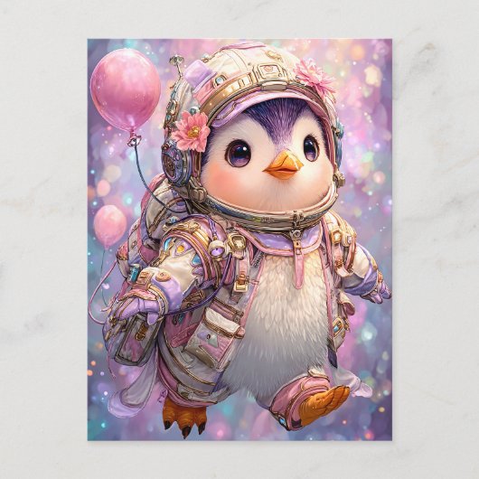 Carte Postale L'astronaute Penguin (Devant)