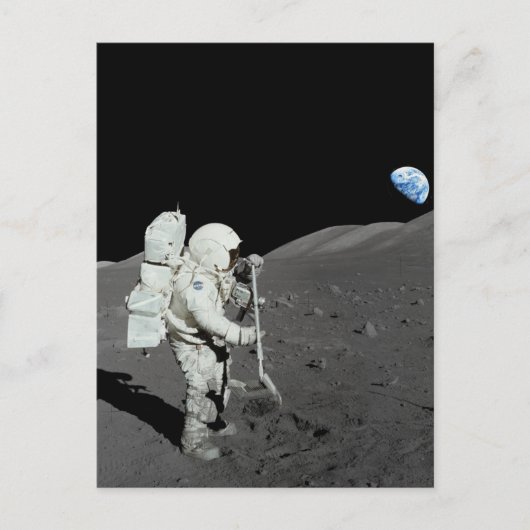 Carte Postale L'astronaute sur la Lune (Devant)