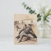 Carte Postale Late for Roll Call Civil War Life (Debout devant)