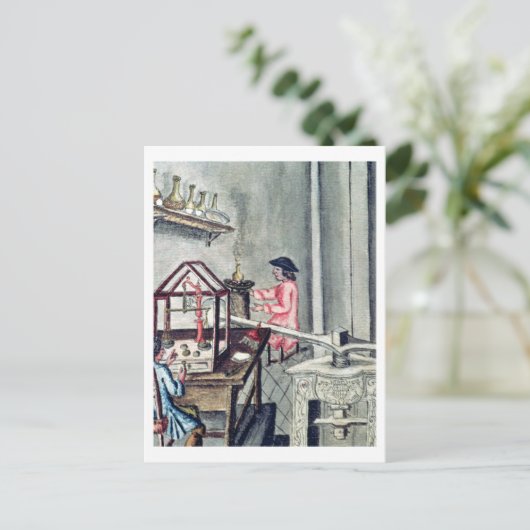 Carte Postale L'atelier des orfèvres, d'un orfèvre b (Debout devant)