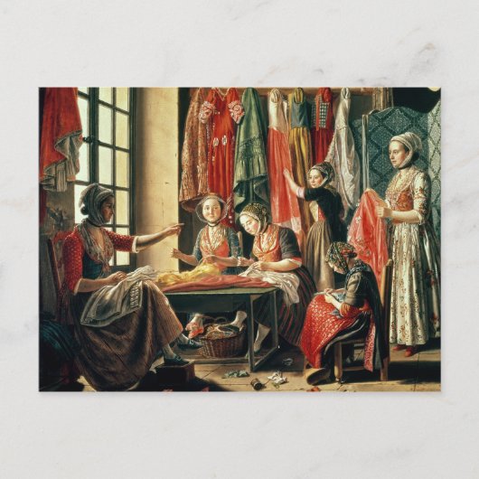 Carte Postale L'atelier du couturier, Arles, 1760 (Devant)
