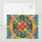 Carte Postale L'Atlantide a inspiré le mandala d'arc-en-ciel (Devant / Derrière)