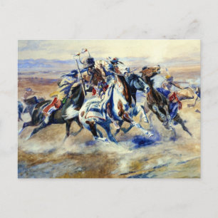 Carte Postale « L'Attaque » par Charles M Russell
